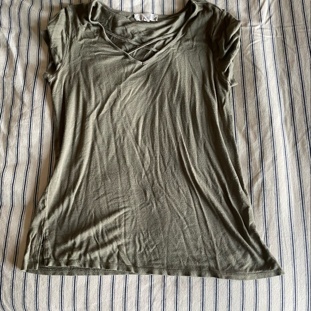 X front army green shirt